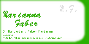 marianna faber business card